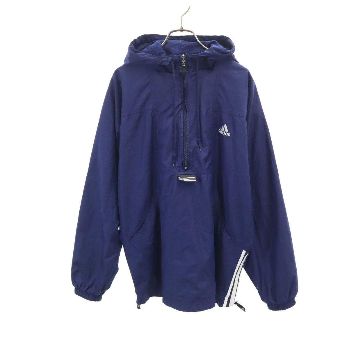 adidas アディダス 90s オールド アノラックパーカー M ネイビー プルオーバー 裏メッシュ メンズ