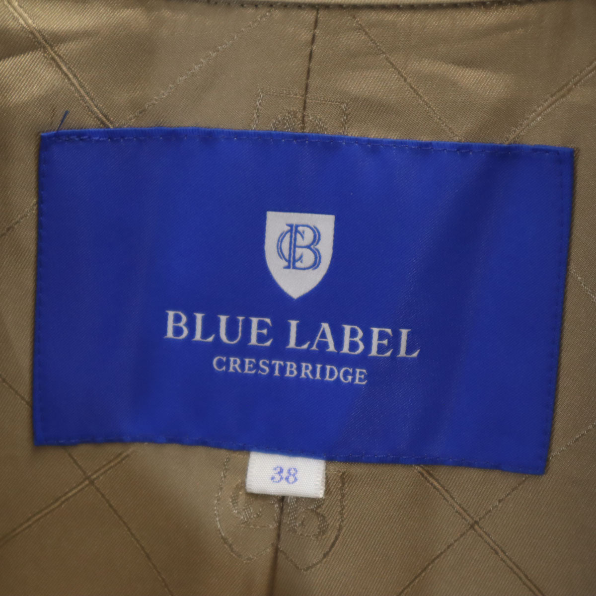 BLUE LABEL CRESTBRIDGE ブルーレーベルクレストブリッジ トレンチコート 38 ベージュ 三陽商会 レディース