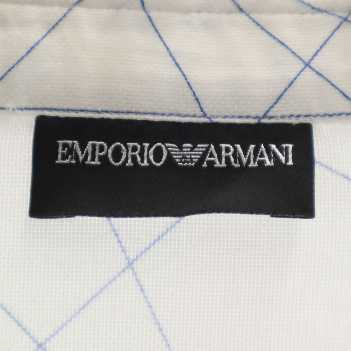 Emporio Armani エンポリオアルマーニ 総柄 長袖 シャツ 41 ホワイト メンズ