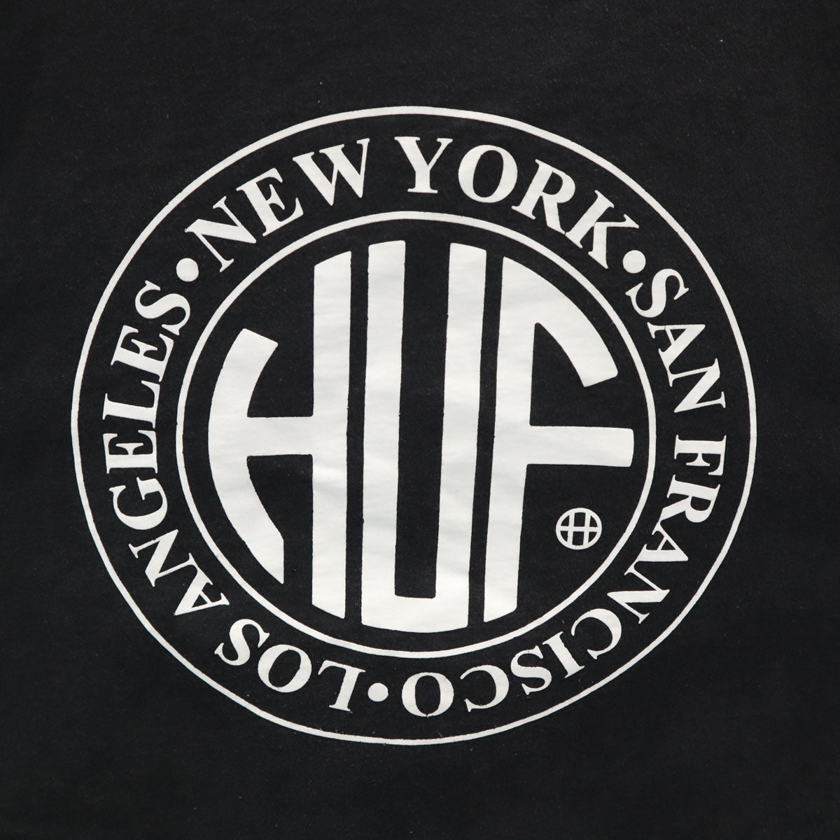 HUF ハフ バックロゴ 長袖 Tシャツ L ブラック ロンT メンズ