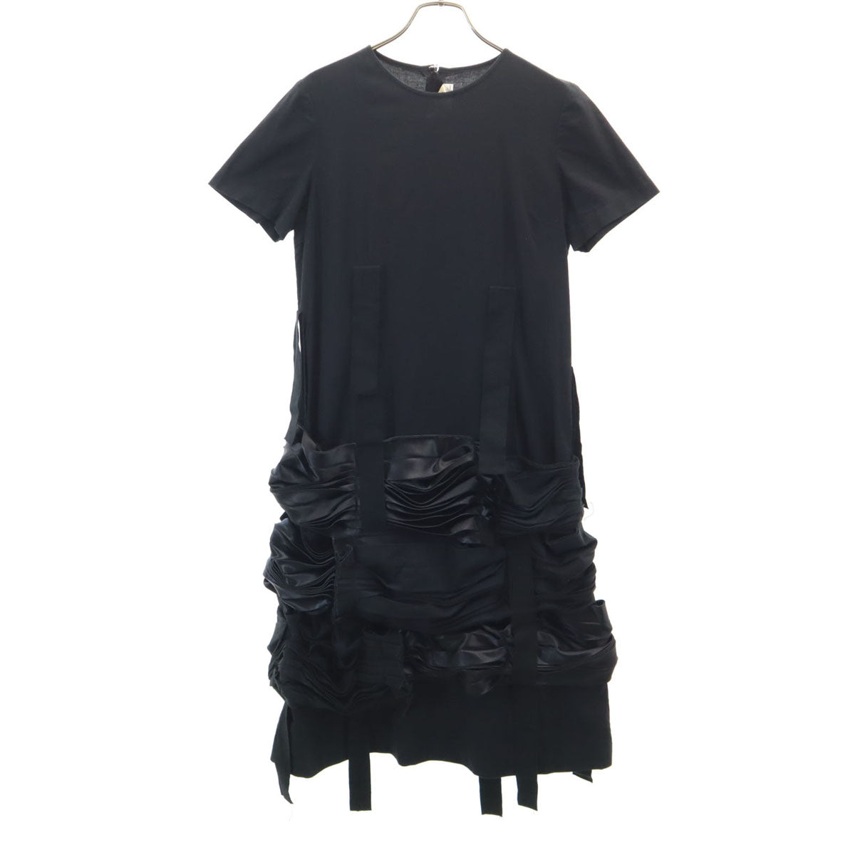 COMME des GARCONS コムデギャルソン 2014年 日本製 半袖 ワンピース S ブラック レディース