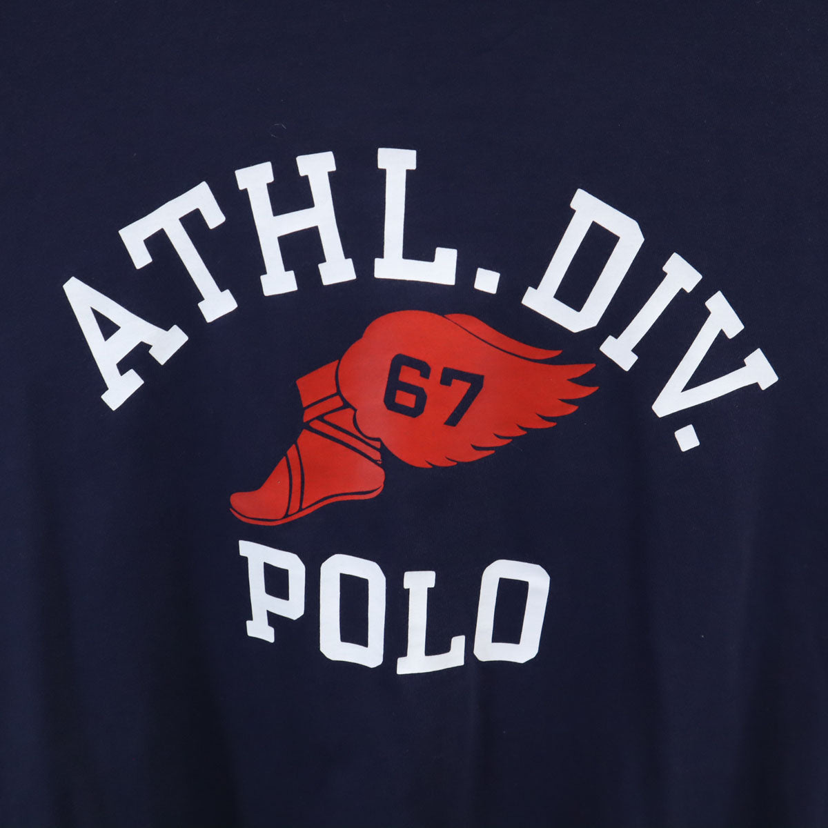 未使用 POLO RALPH LAUREN ポロラルフローレン プリント 長袖 Tシャツ L ネイビー ロンT タグ付き メンズ