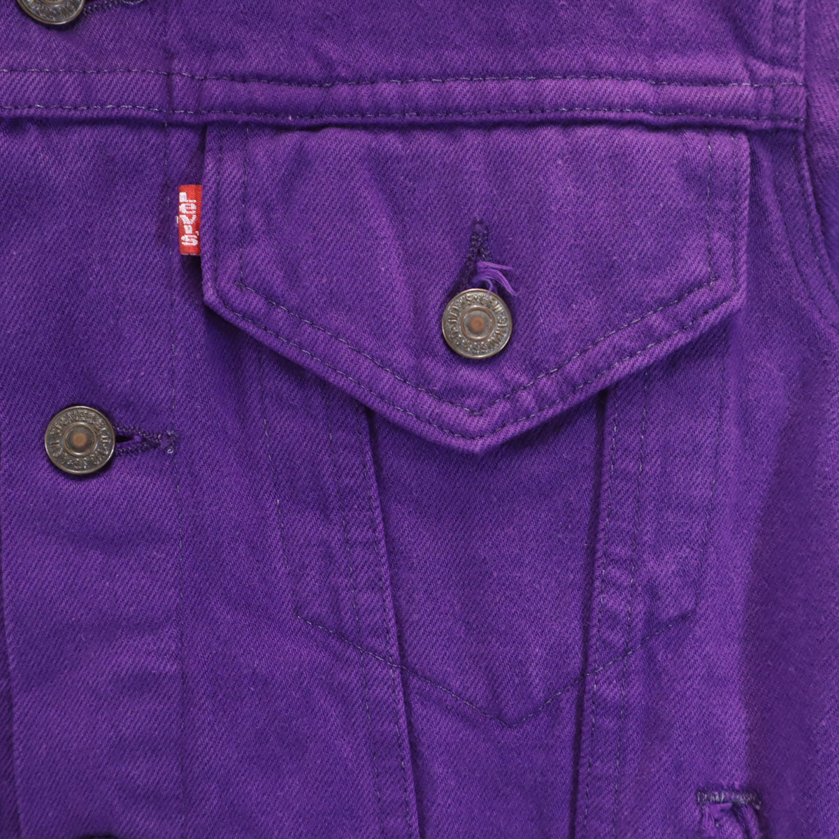 Levi's リーバイス 90s 70506-0257 USA製 カナダ製 オールド 後染め デニムジャケット 上下 セットアップ 36/W32 パープル トラッカー ジージャン メンズ
