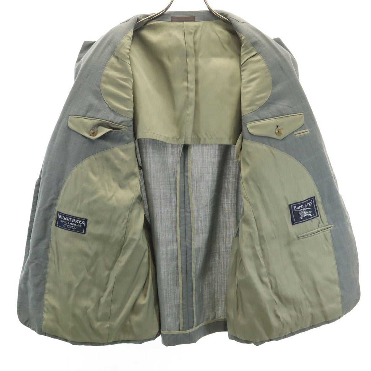 Burberrys バーバリーズ 90s オールド チェック柄 スーツ 上下 セットアップ AB7 グレー メンズ