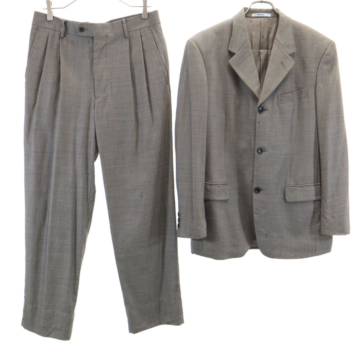 KENZO HOMME ケンゾーオム 90s オールド スーツ 上下 セットアップ 2 グレー メンズ