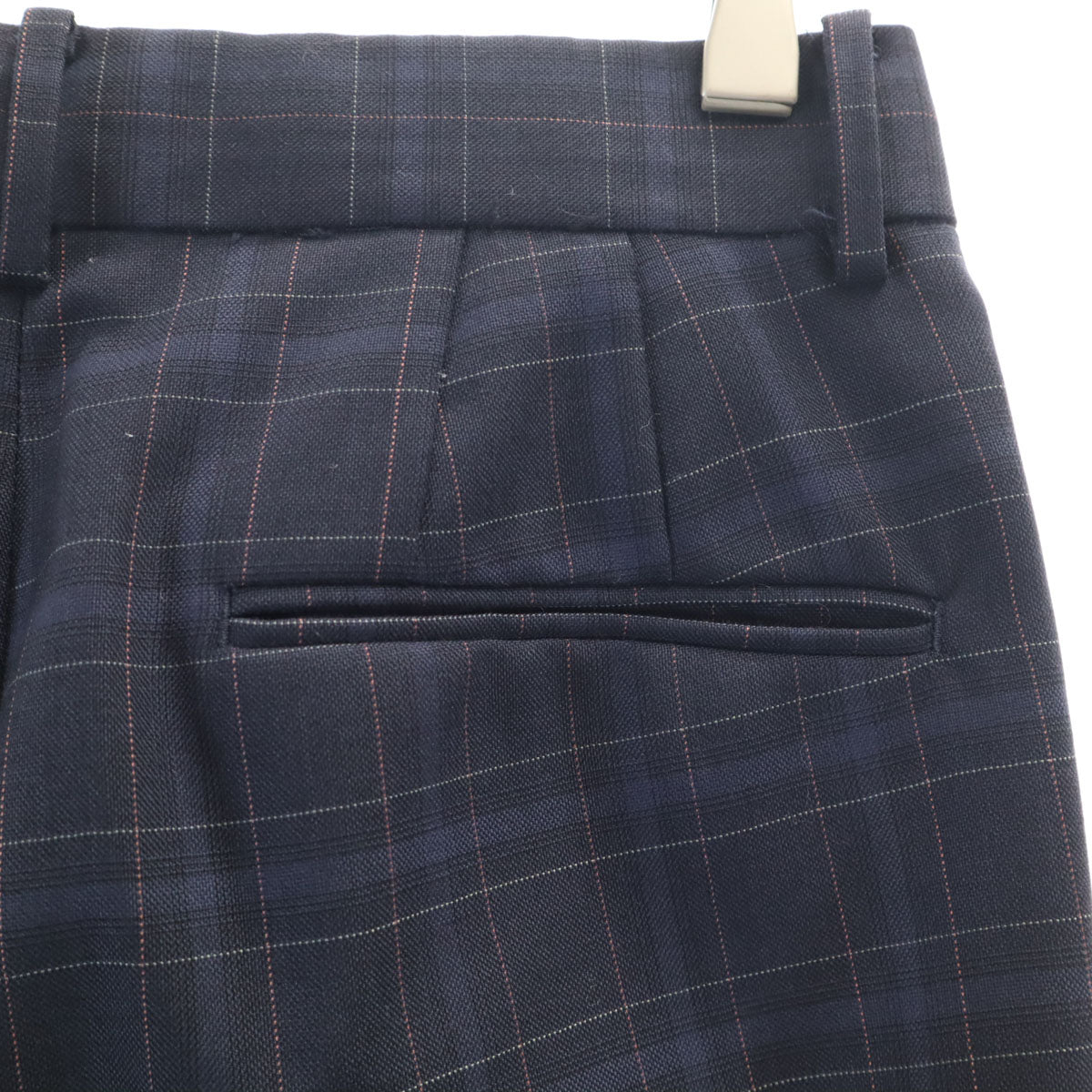 Paul Smith ポールスミス 日本製 チェック柄 パンツスーツ 上下 セットアップ 38 ネイビー レディース