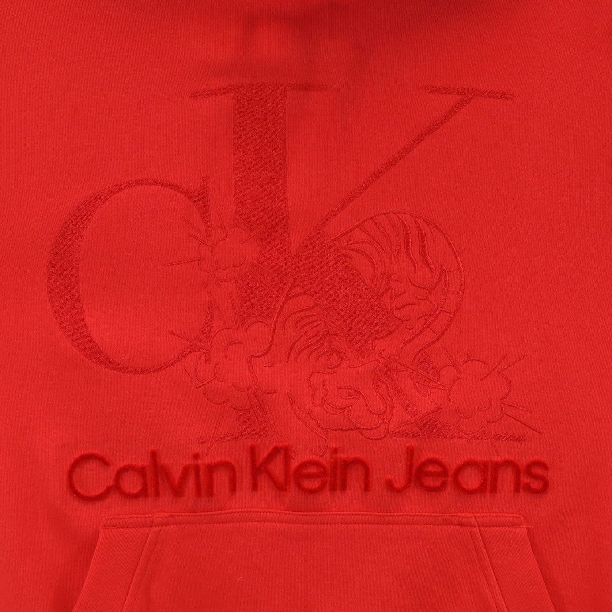 Calvin klein Jeans カルバンクラインジーンズ 長袖 スウェットパーカー M レッド メンズ