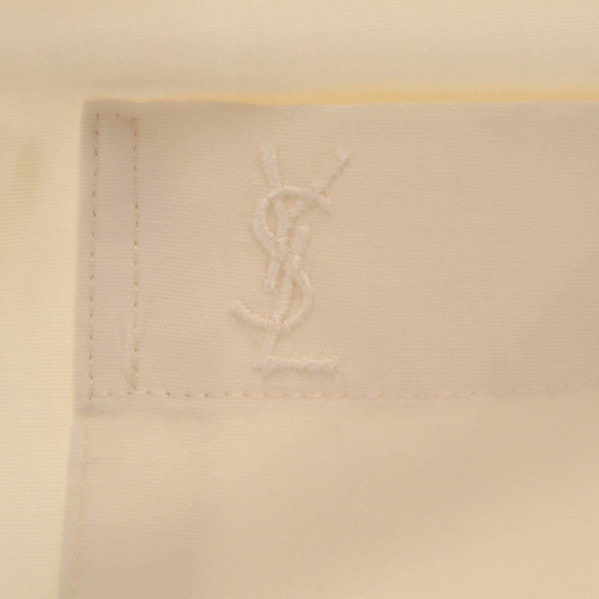 YVES SAINT LAURENT イヴサンローラン 80s 90s オールド 長袖 シャツ 36-78 アイボリー メンズ