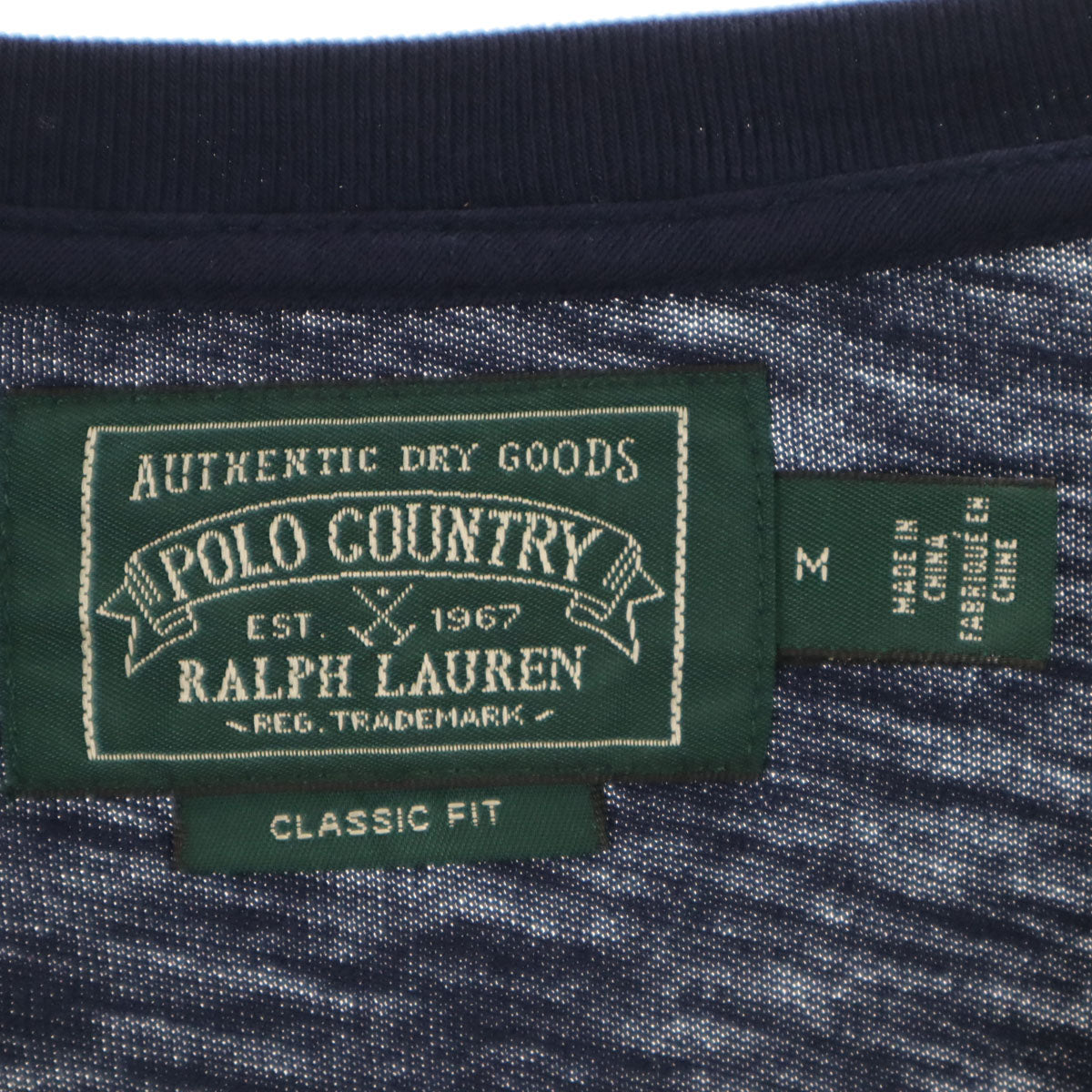 POLO COUNTRY RALPH LAUREN ポロカントリー ラルフローレン バックプリント 長袖 Tシャツ M ネイビー ロンT メンズ