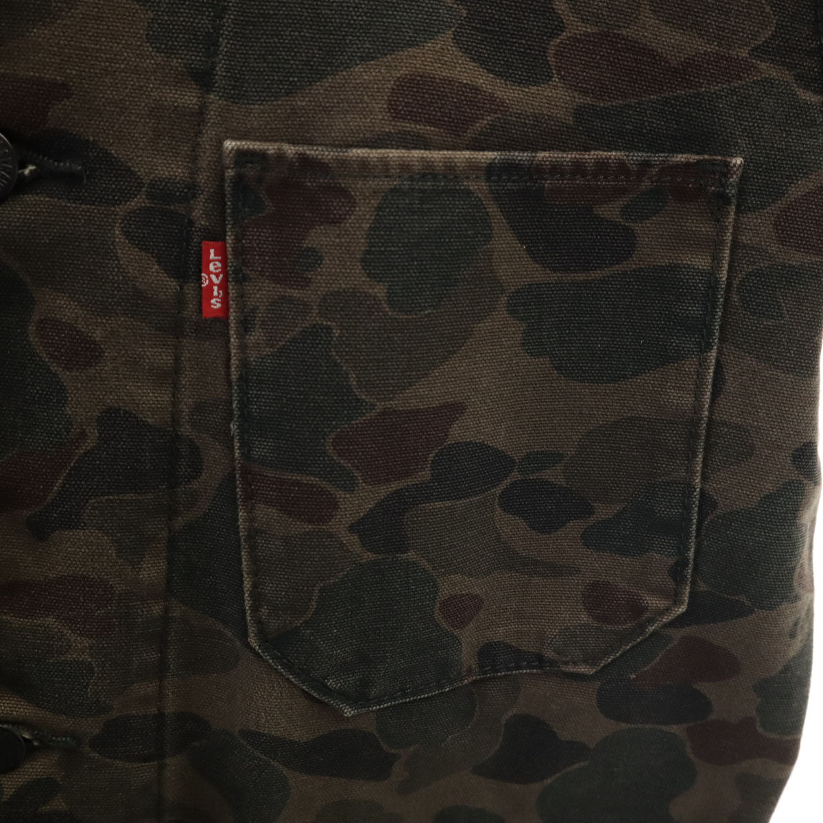 Levi's リーバイス カモフラ柄 カバーオール M カーキ系 迷彩 メンズ