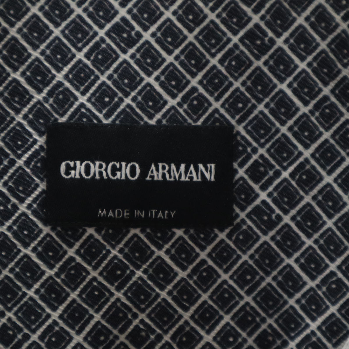GIORGIO ARMANI ジョルジオアルマーニ イタリア製 総柄 長袖 シャツ 39 ブラック メンズ