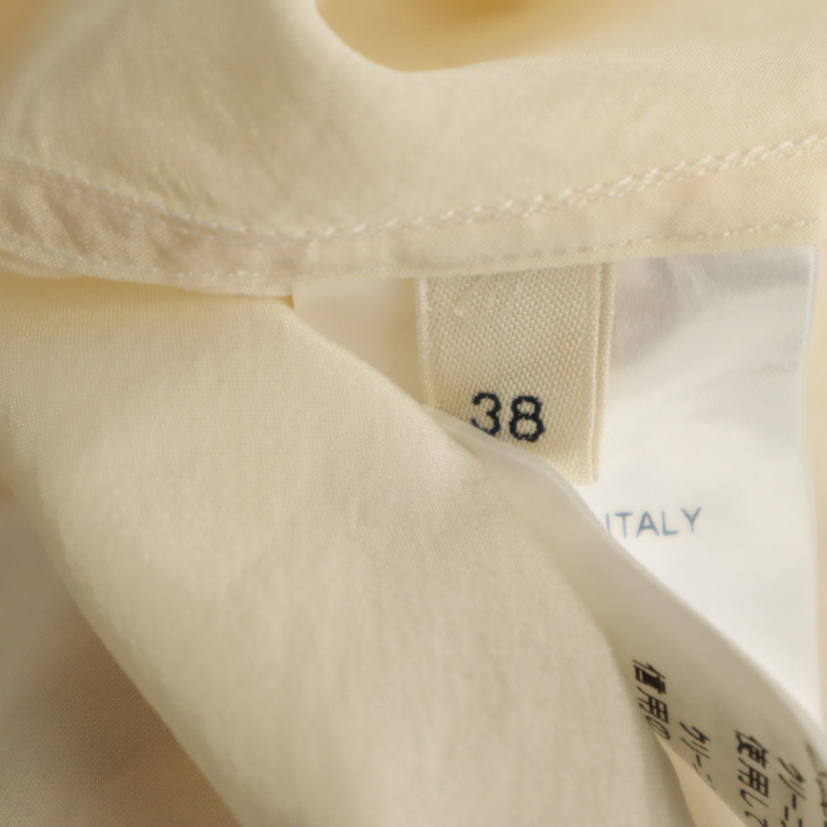 CELINE セリーヌ イタリア製 シルク 長袖 ブラウス 38 ペールオレンジ シャツ レディース