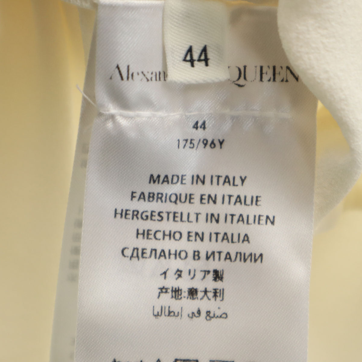 Alexander McQueen アレキサンダーマックイーン イタリア製 シルク 長袖 Vネック カーディガン 44 アイボリー レディース
