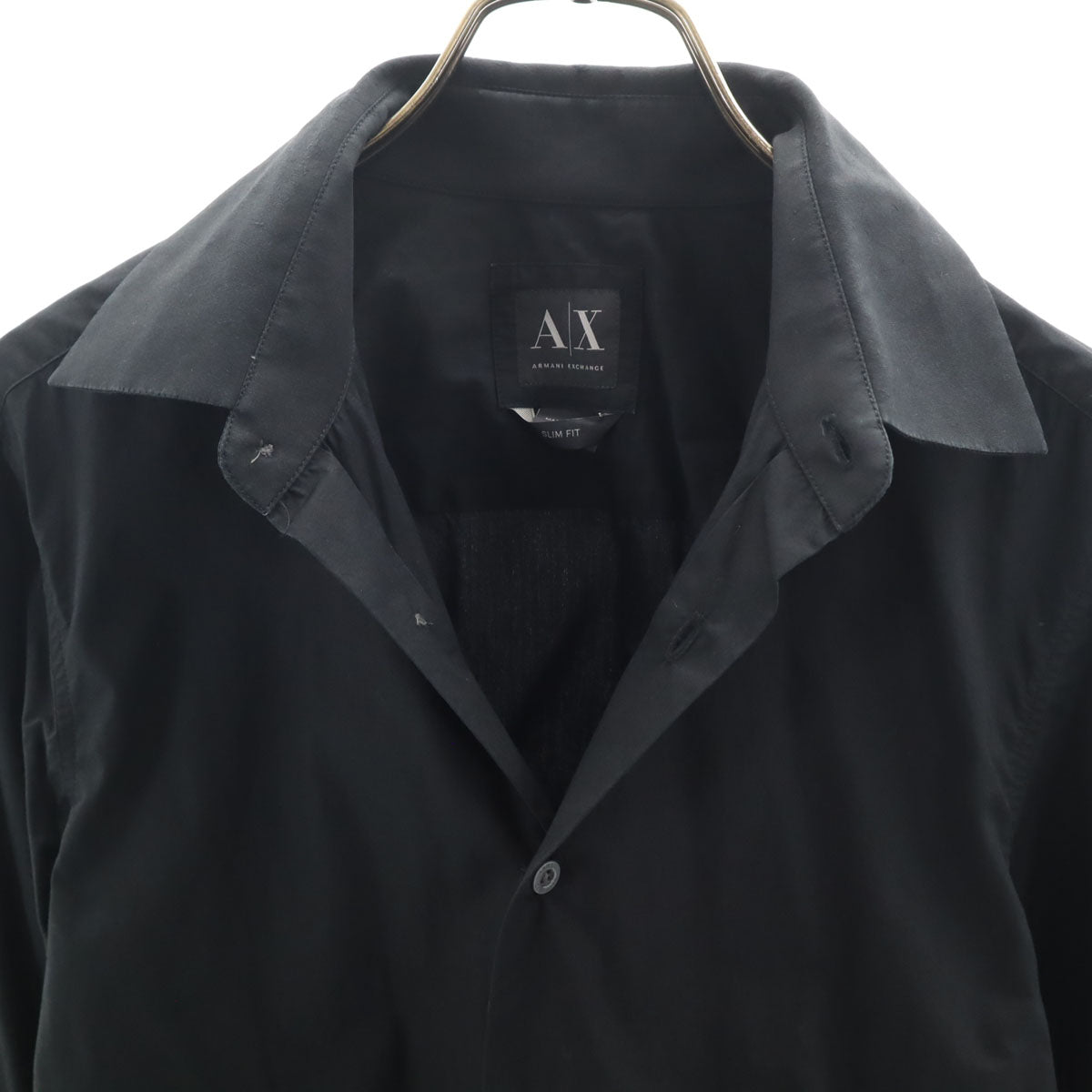 ARMANI EXCHANGE アルマーニエクスチェンジ 長袖 スリムフィット シャツ S ブラック メンズ