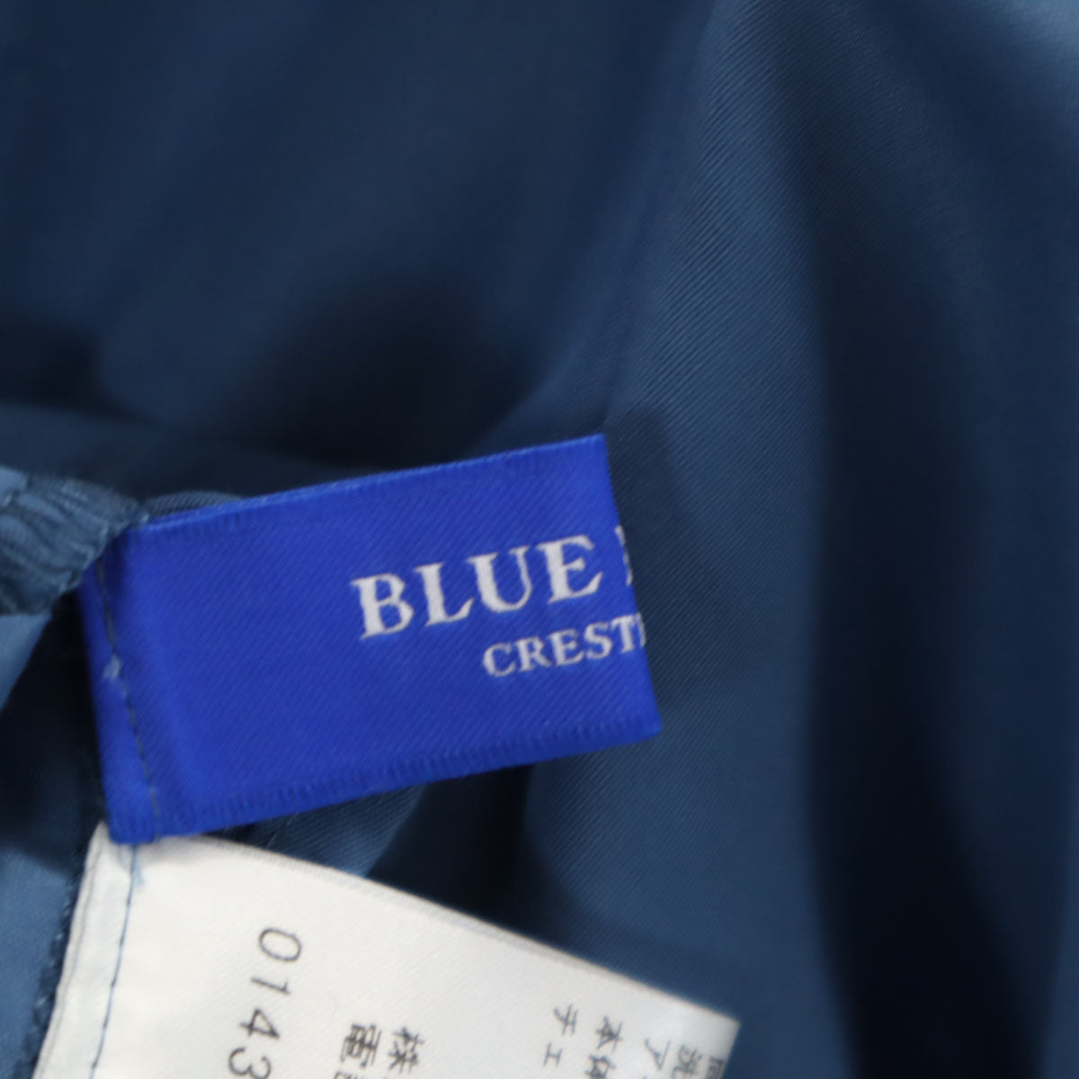 BLUE LABEL CRESTBRIDGE ブルーレーベルクレストブリッジ 長袖 バンドカラーシャツ 36 青紺系 ブラウス レディース