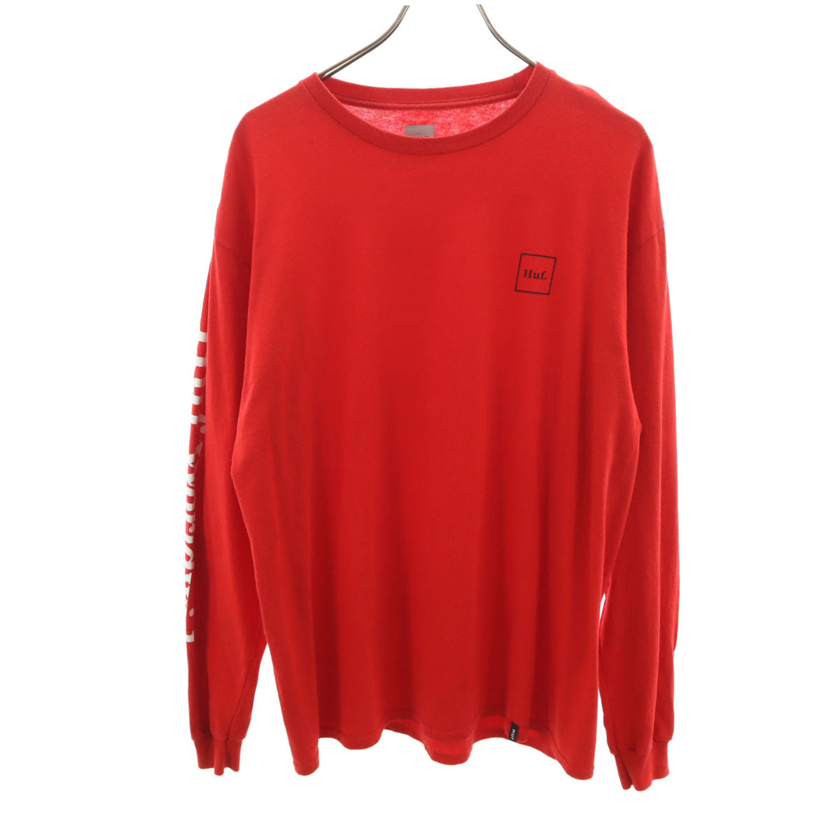 HUF ハフ 長袖 Tシャツ L レッド ロンT メンズ