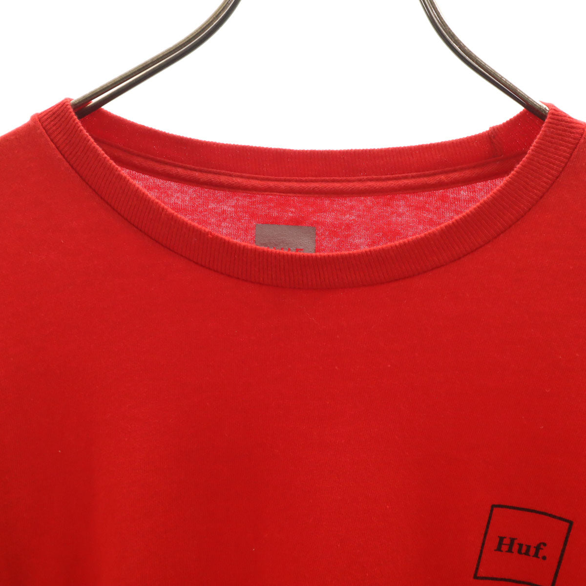 HUF ハフ 長袖 Tシャツ L レッド ロンT メンズ