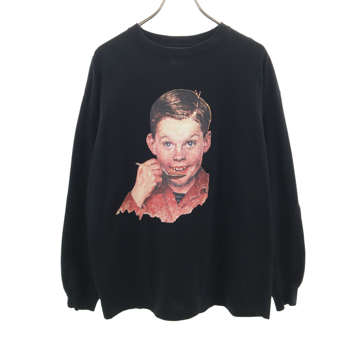 Name. ネーム Norman Rockwell ノーマンロックウェル コラボ 長袖 Tシャツ 2 ブラック ロンT メンズ