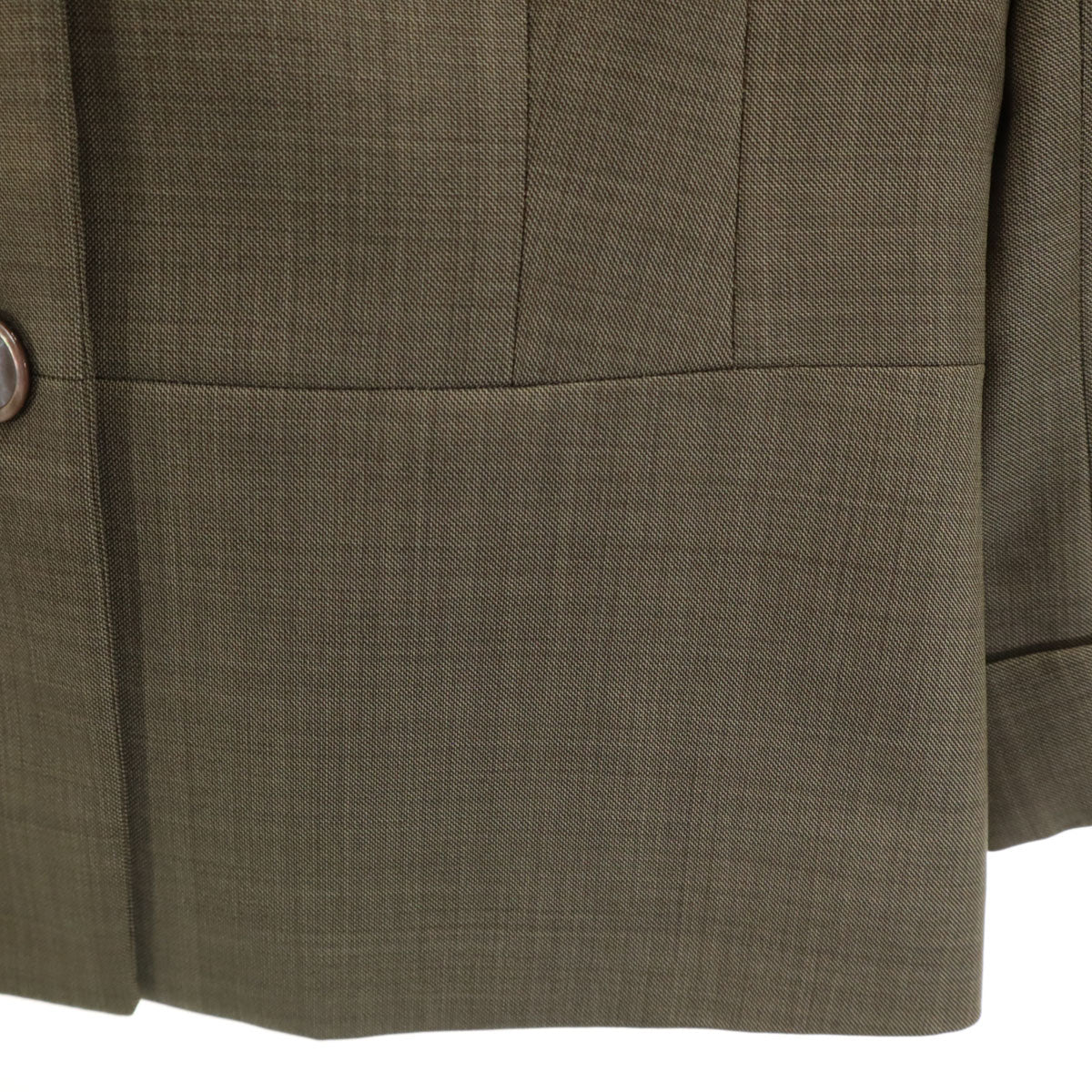 Brooks Brothers ブルックスブラザーズ 5分袖 パンツスーツ 上下 セットアップ 7AR グレージュ レディース
