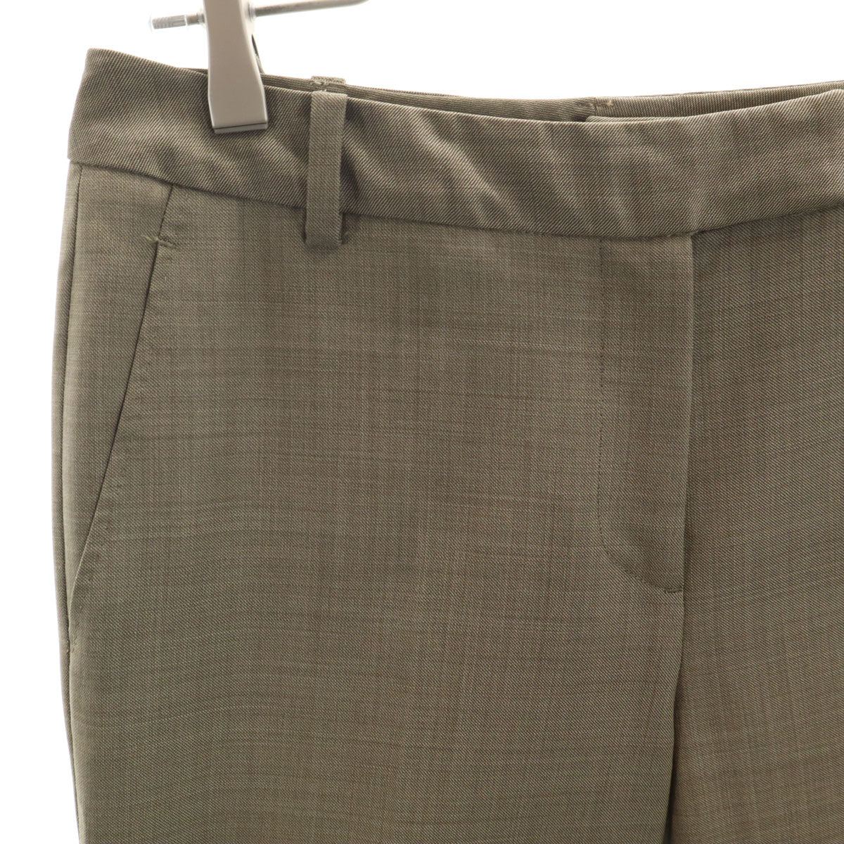 Brooks Brothers ブルックスブラザーズ 5分袖 パンツスーツ 上下 セットアップ 7AR グレージュ レディース