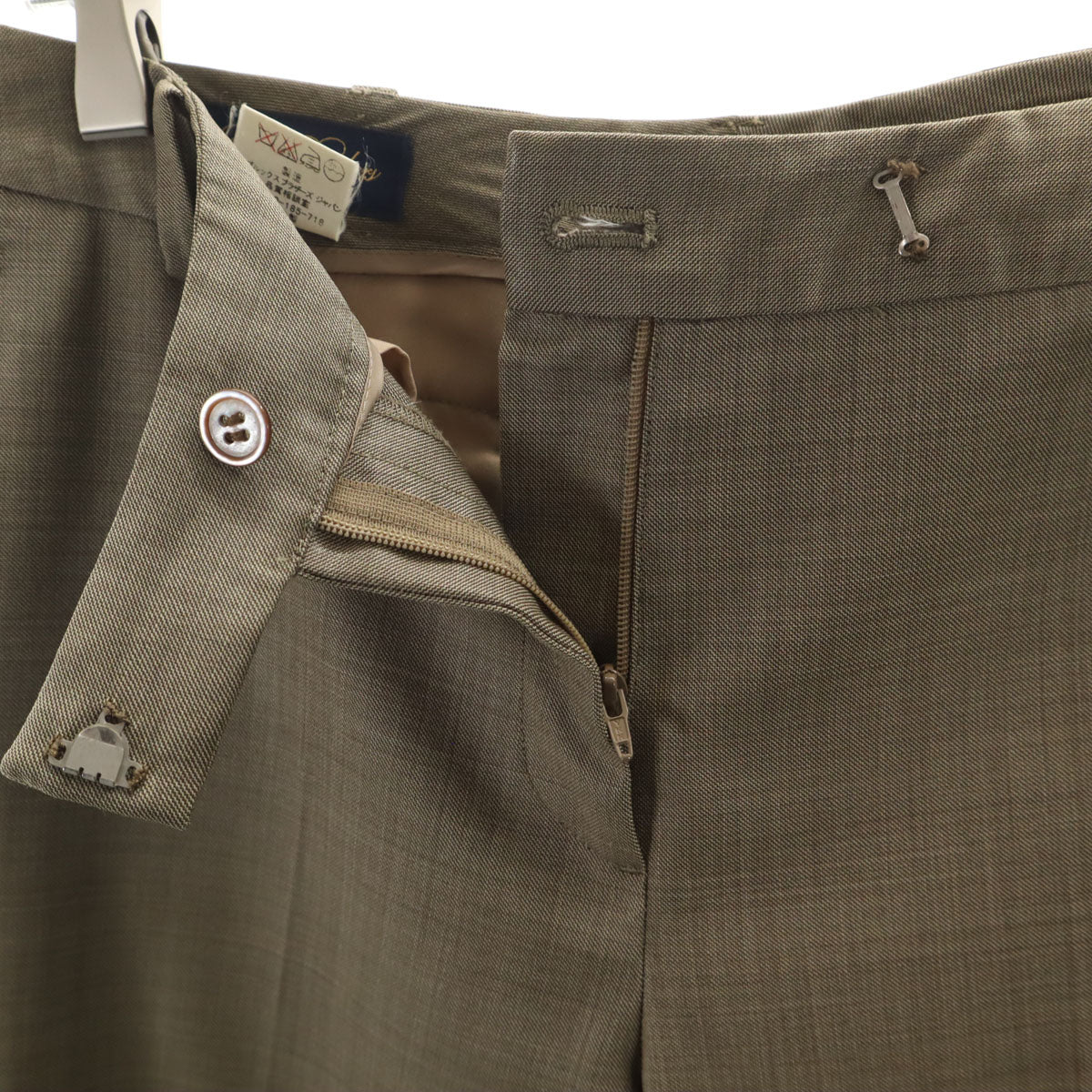 Brooks Brothers ブルックスブラザーズ 5分袖 パンツスーツ 上下 セットアップ 7AR グレージュ レディース