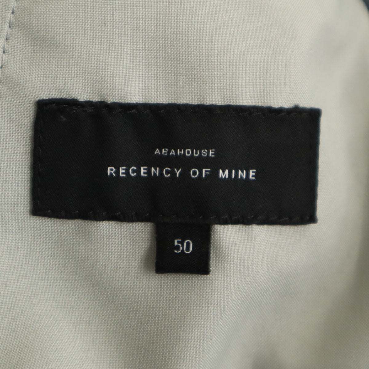 ABAHOUSE RECENCY OF MINE アバハウス リーセンシーオブマイン リネンライク スーツ 上下 セットアップ 48/50 ネイビー メンズ
