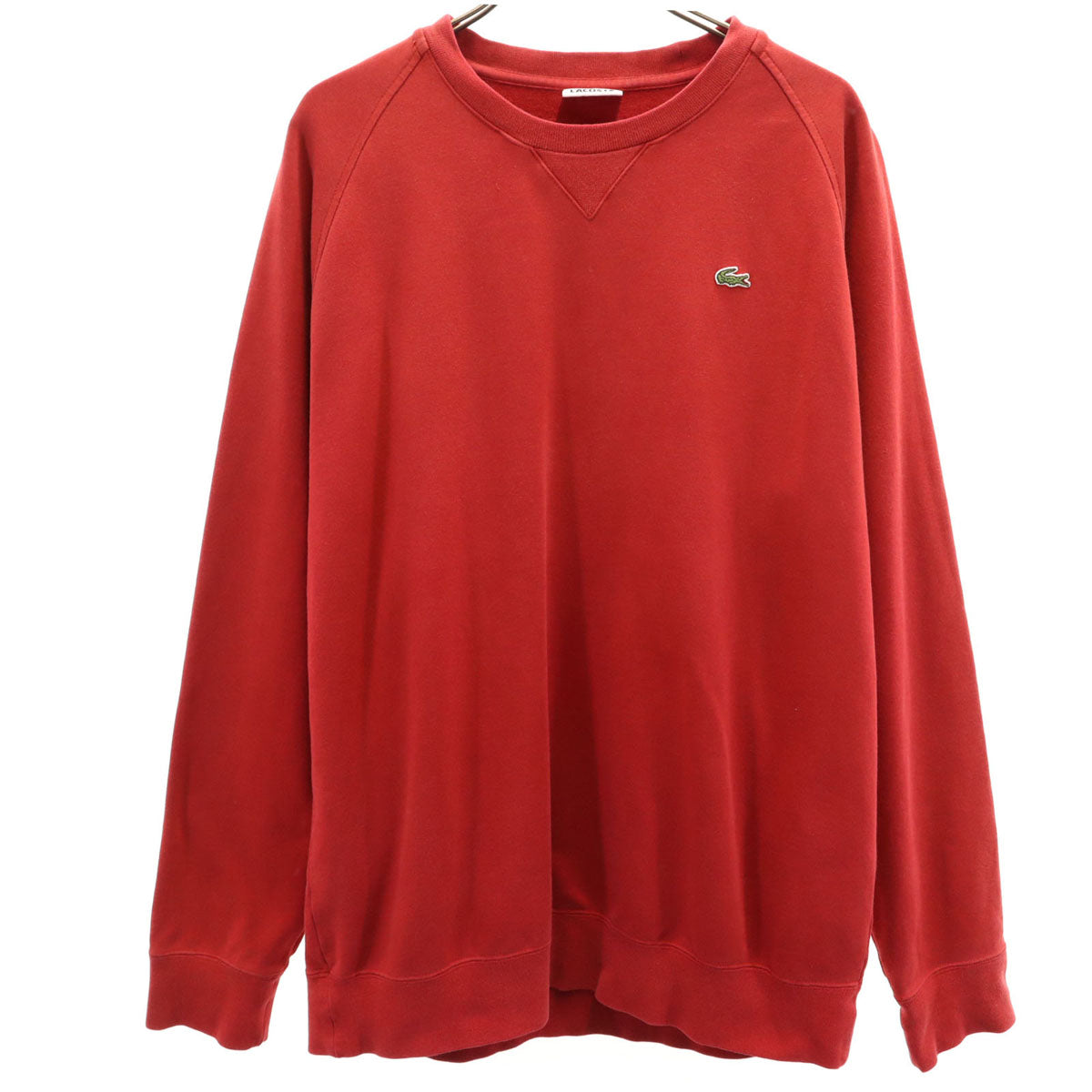 LACOSTE ラコステ 日本製 長袖 スウェット トレーナー 4 レッド メンズ