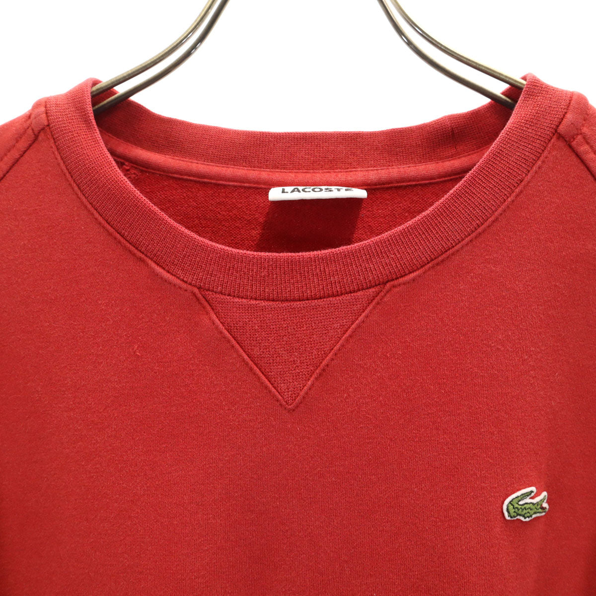 LACOSTE ラコステ 日本製 長袖 スウェット トレーナー 4 レッド メンズ