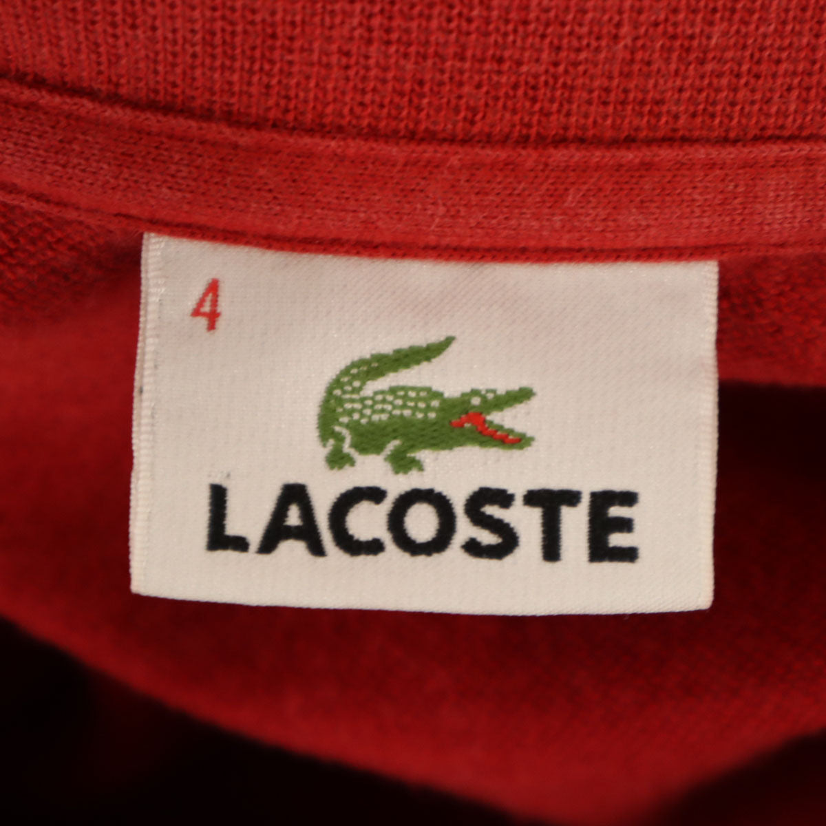 LACOSTE ラコステ 日本製 長袖 スウェット トレーナー 4 レッド メンズ