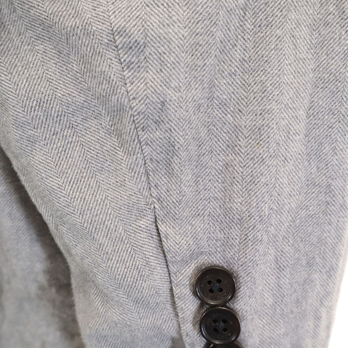 Aquascutum アクアスキュータム 日本製 ヘリンボーン柄 テーラードジャケット 38 グレー メンズ