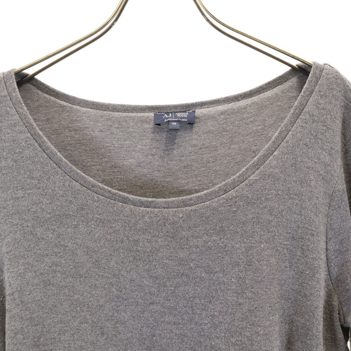 ARMANI JEANS アルマーニジーンズ 長袖 レイヤード ワンピース 46 グレー レディース