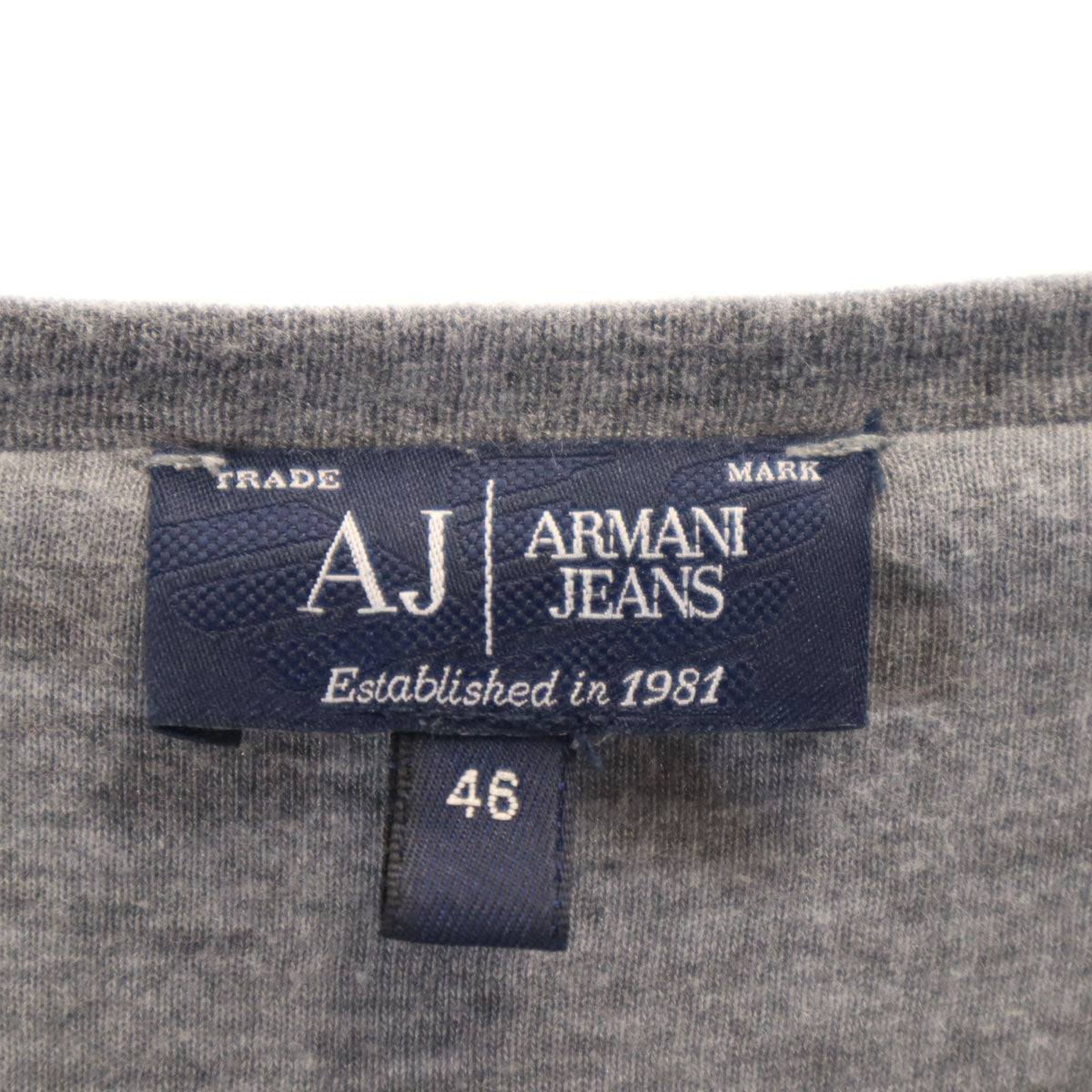 ARMANI JEANS アルマーニジーンズ 長袖 レイヤード ワンピース 46 グレー レディース