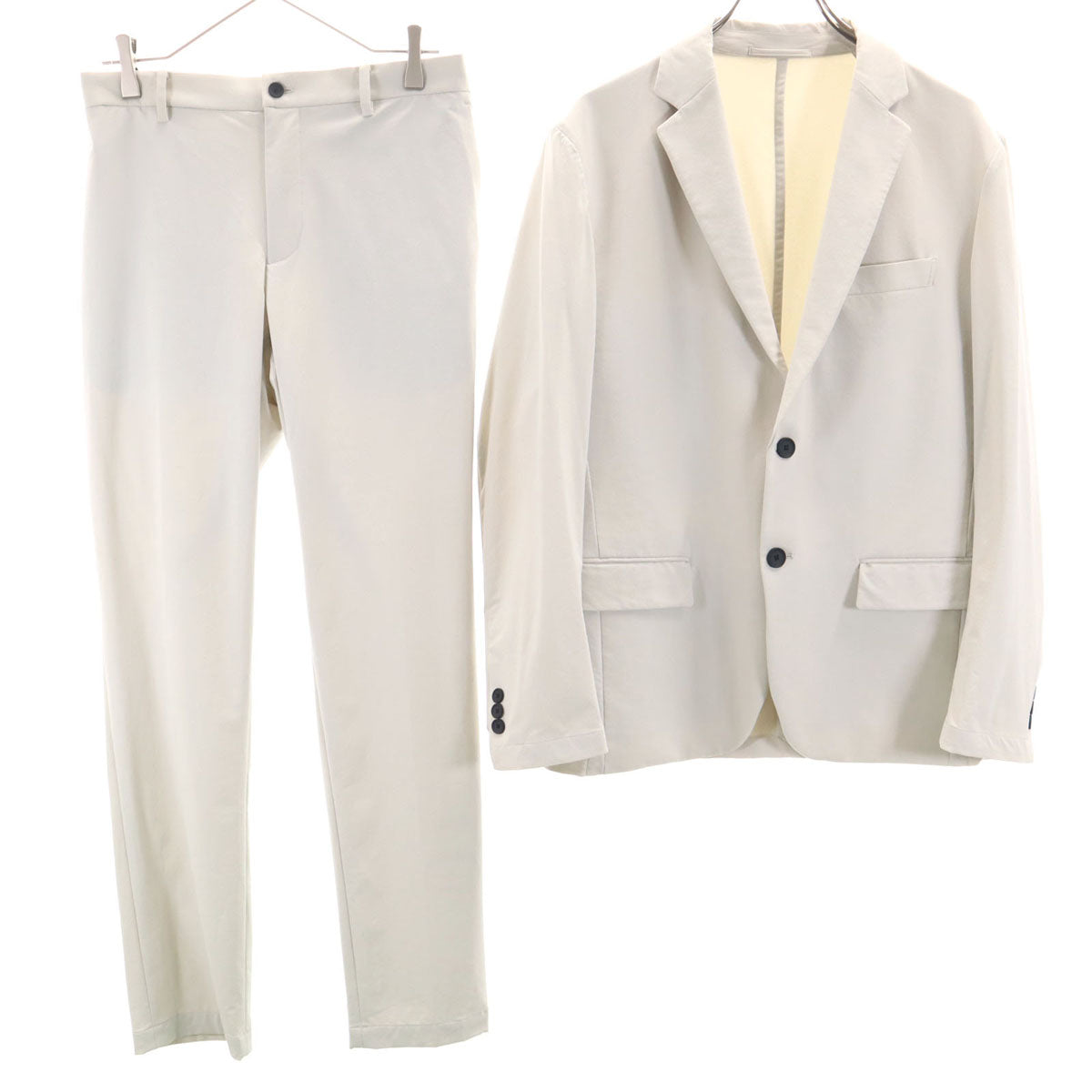 UNITED ARROWS ユナイテッドアローズ スーツ 上下 セットアップ L グレージュ ストレッチ メンズ