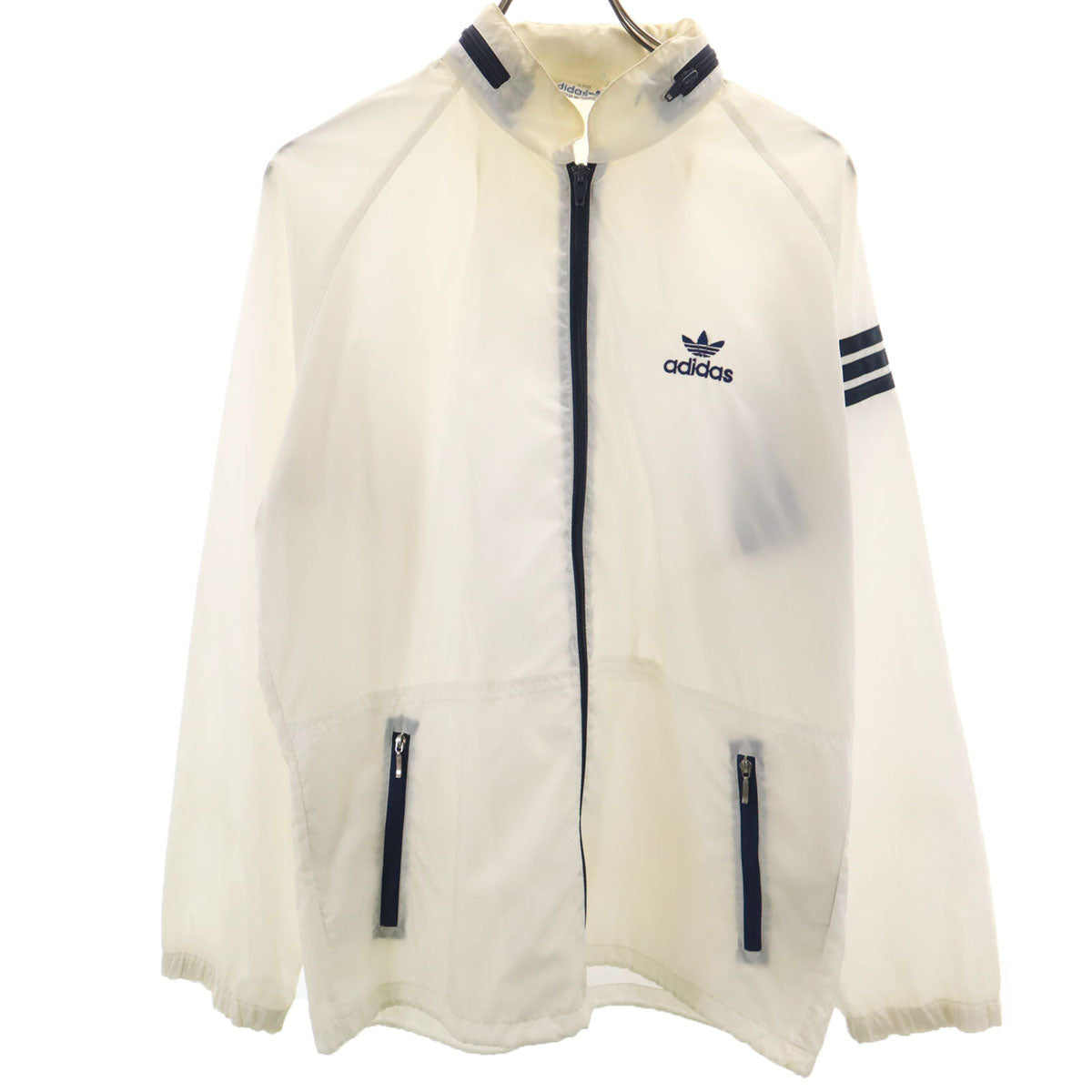 adidas アディダス 70s ヴィンテージ デサント ナイロンジャケット 0 アイボリー メンズ