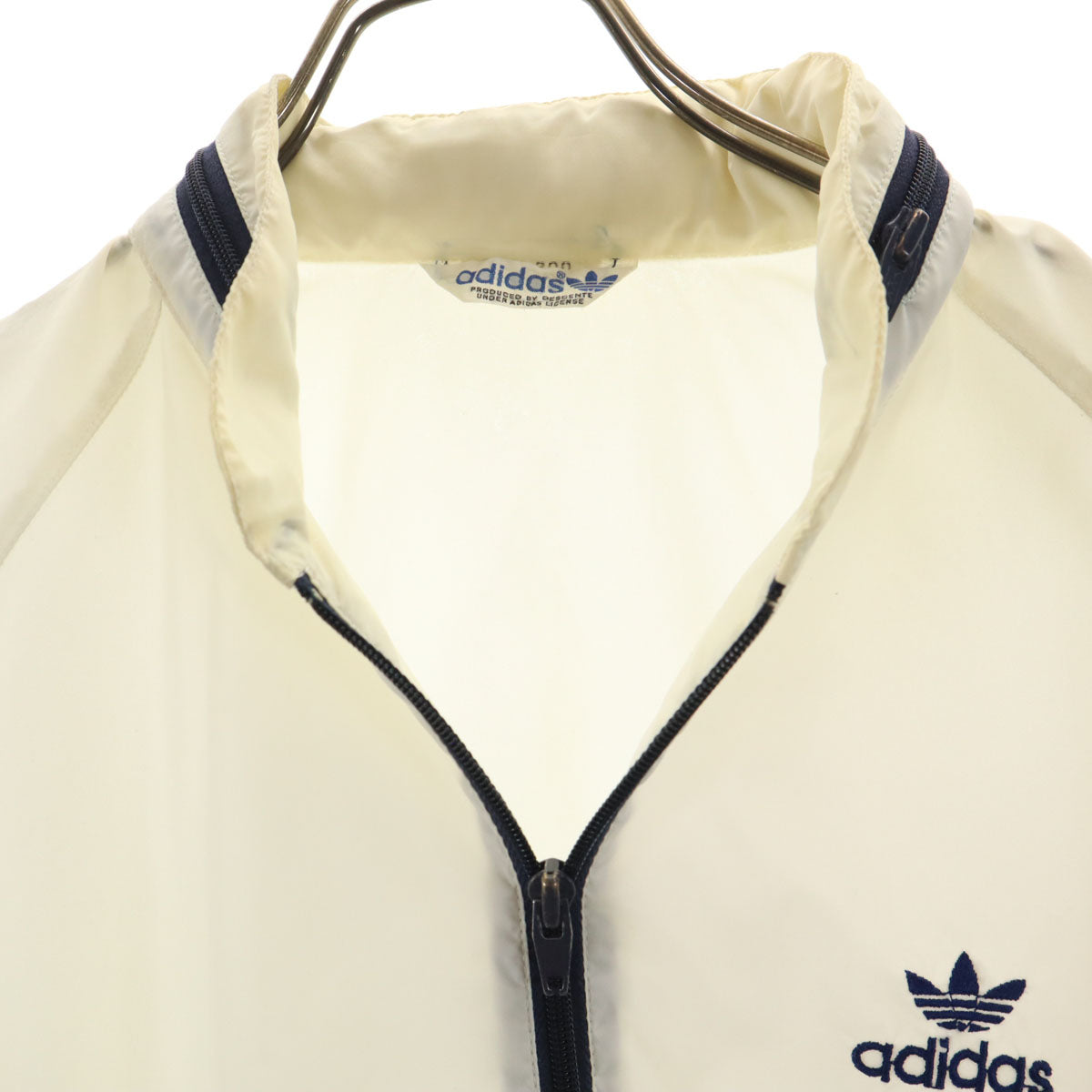 adidas アディダス 70s ヴィンテージ デサント ナイロンジャケット 0 アイボリー メンズ