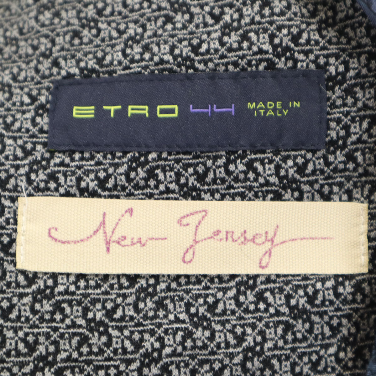 ETRO エトロ イタリア製 テーラードジャケット 44 ブラック アンコン メンズ