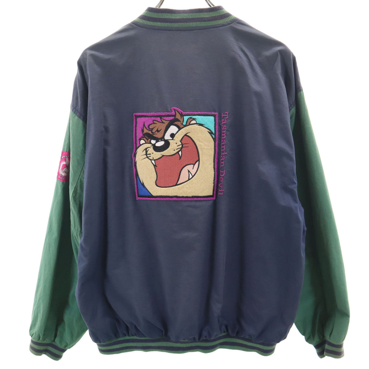 Warner Bros ワーナーブラザーズ 90s オールド ルーニー・テューンズ タズマニアンデビル ブルゾン L ネイビー ジャケット メンズ