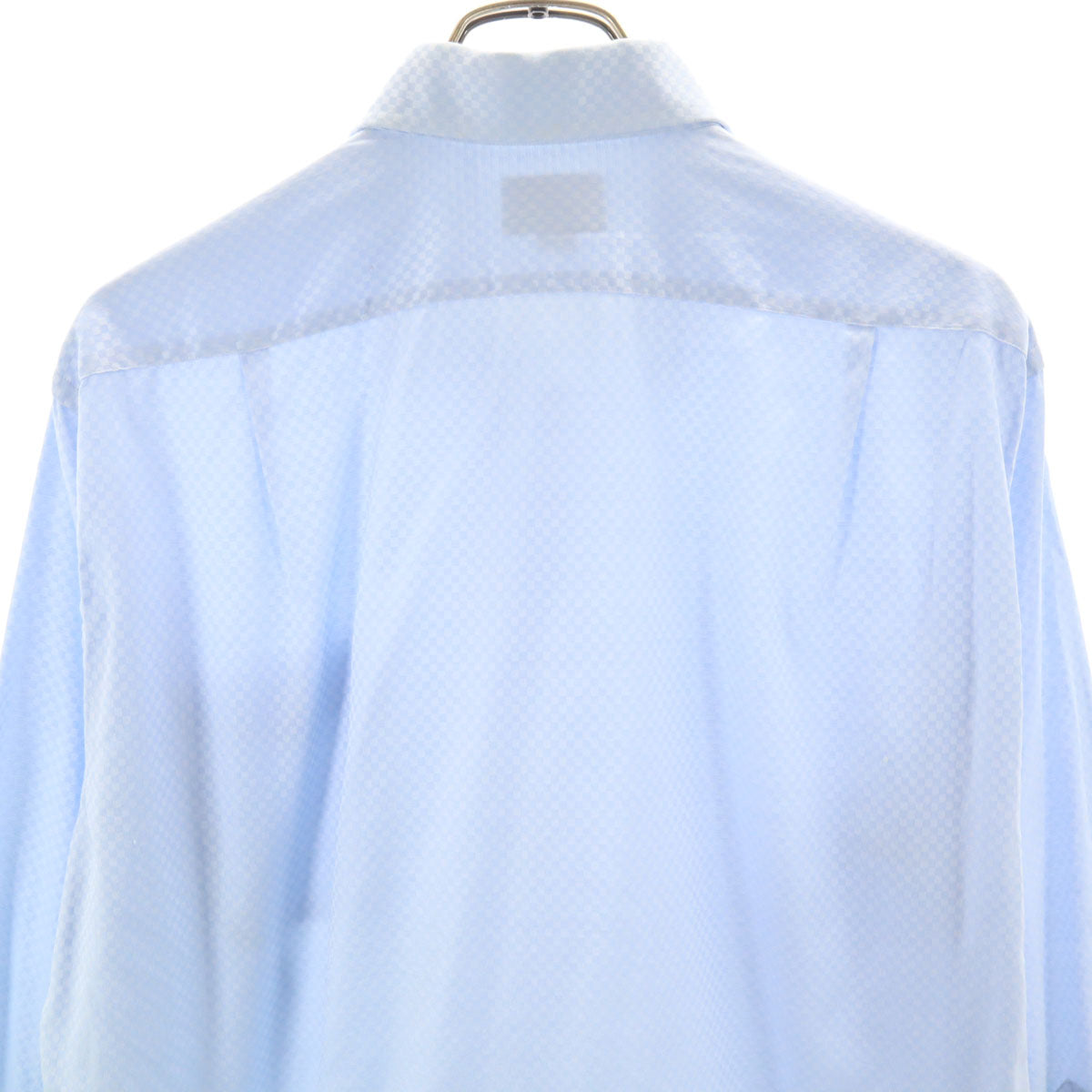 LANVIN LA COLLECTION ランバンコレクション 日本製 チェック柄 長袖 ボタンダウンシャツ 41-82 ブルー系 メンズ