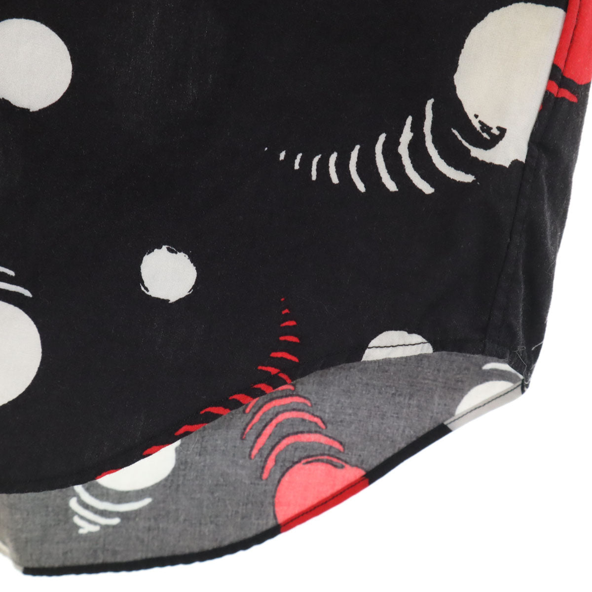 BLACK COMME des GARCONS ブラックコムデギャルソン 2017年 日本製 総柄 長袖 コットンシャツ XS ブラック レディース