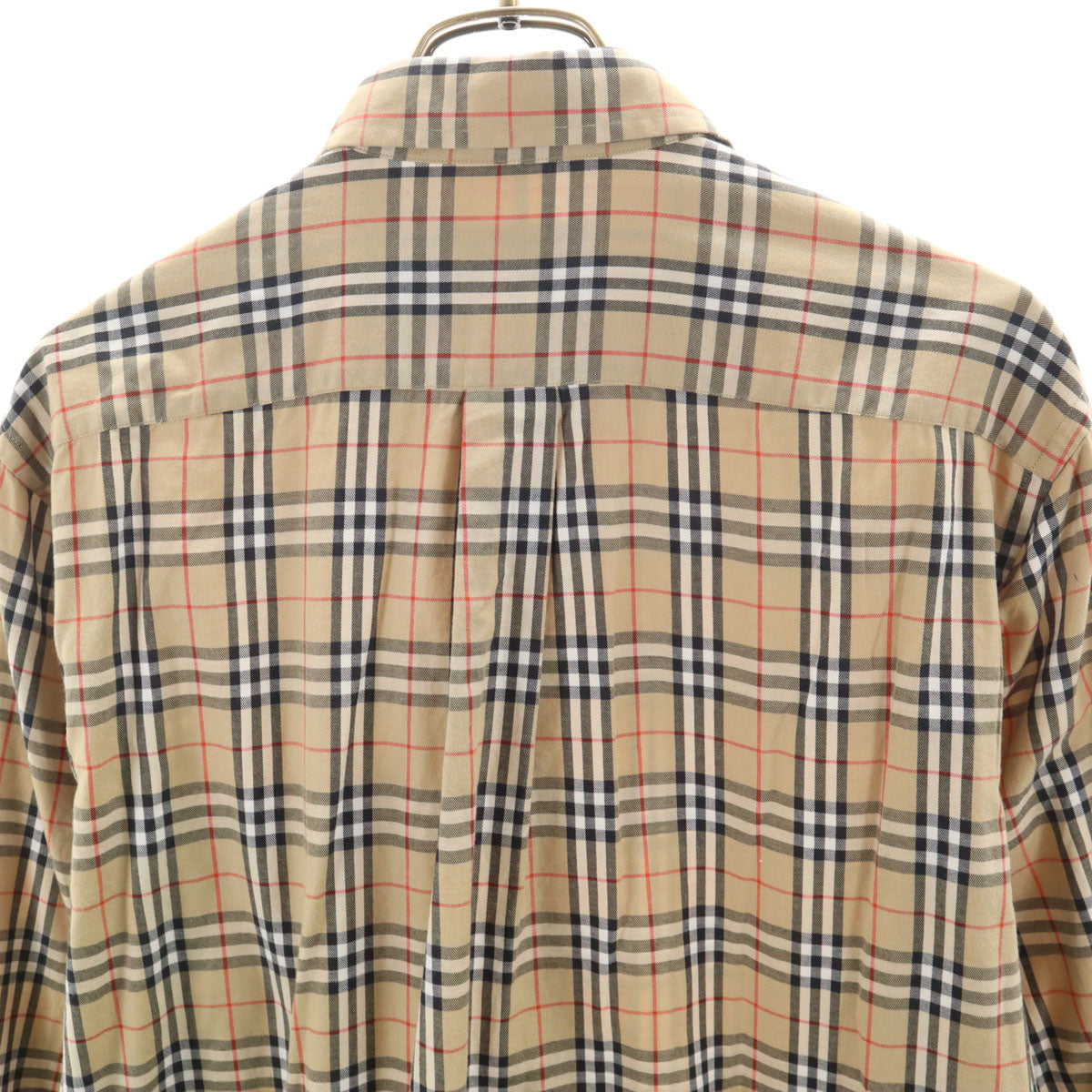 Burberrys バーバリーズ 90s オールド ノバチェック 長袖 ボタンダウンシャツ M ベージュ メンズ