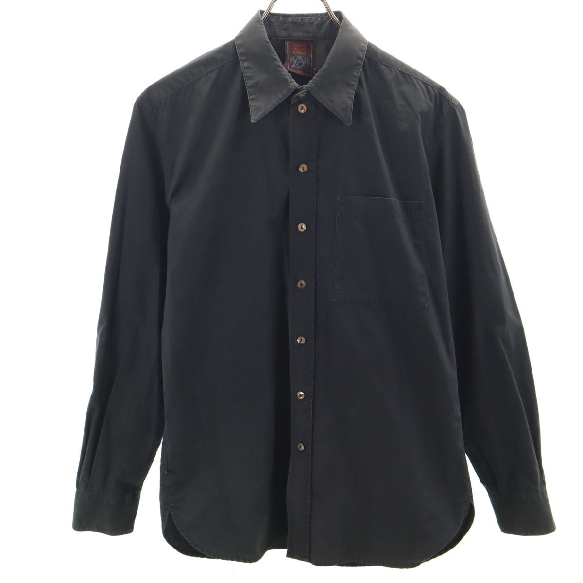 Jean Paul GAULTIER CLASSIQUE ジャンポールゴルチエクラシック 長袖 コットンシャツ 40 ブラック レディース