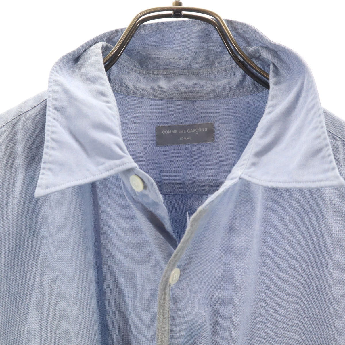 COMME des GARCONS HOMME コムデギャルソンオム 90s 日本製 オールド 長袖 コットンシャツ ブルー系 メンズ