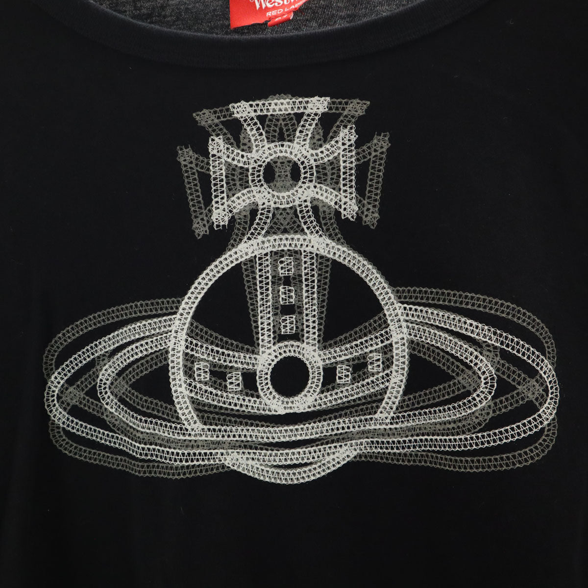 Vivienne Westwood RED LABEL ヴィヴィアンウエストウッドレッドレーベル 日本製 オーブ プリント 長袖 Tシャツ 3 ブラック ロンT レディース