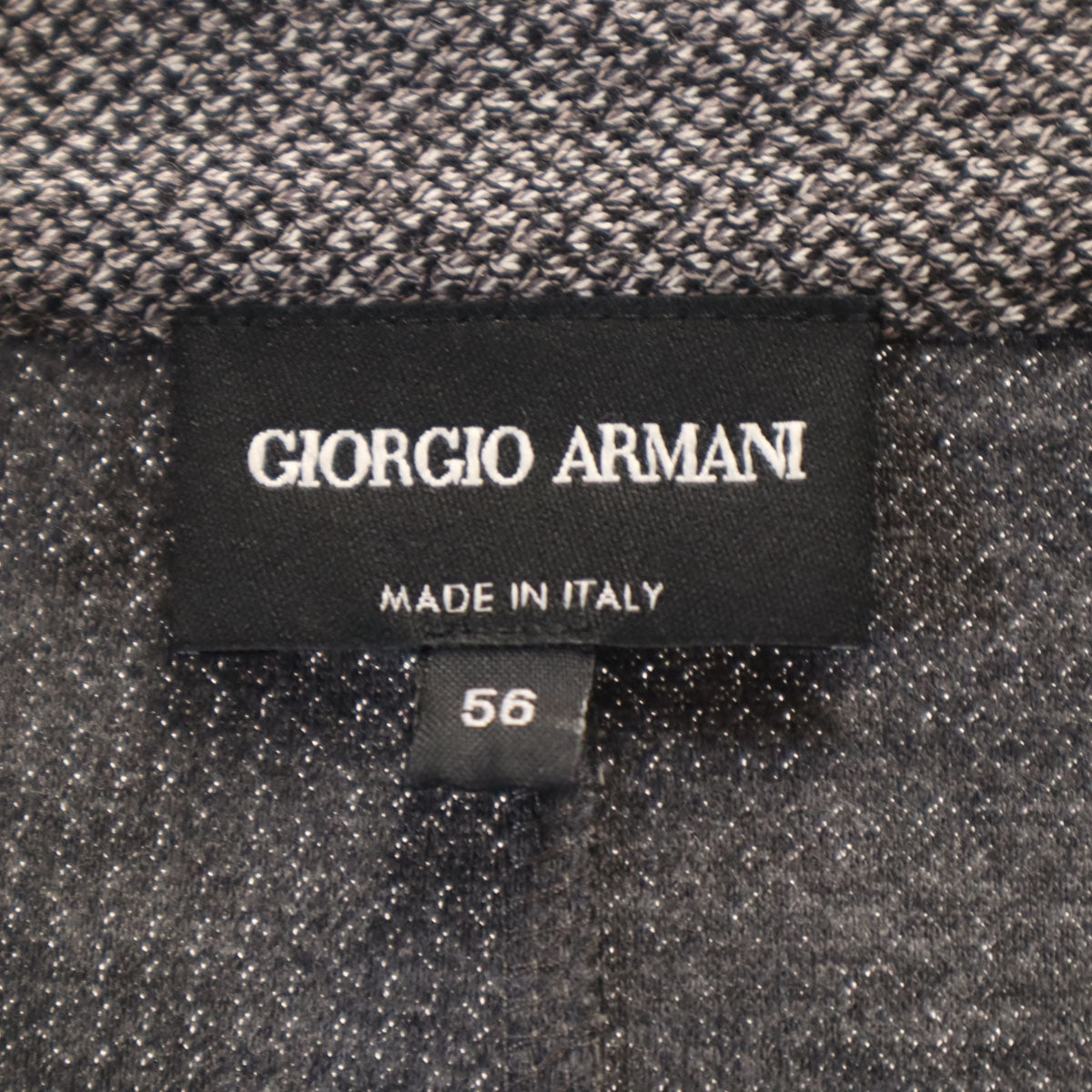 GIORGIO ARMANI ジョルジオアルマーニ イタリア製 テーラードジャケット 56 ブラック アンコン メンズ