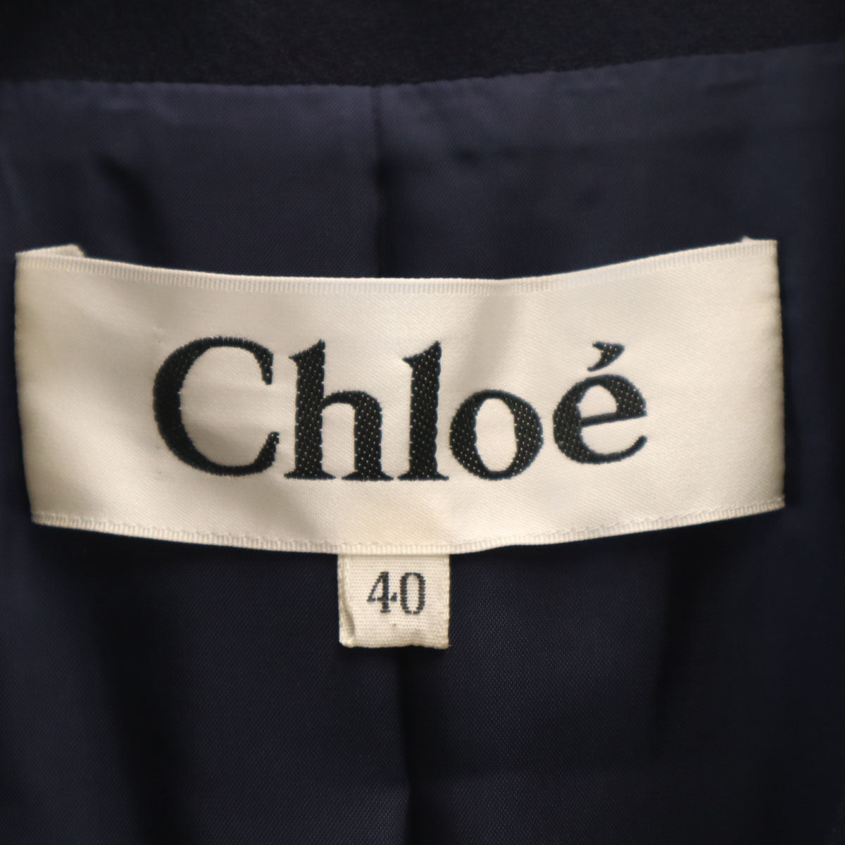 Chloe クロエ テーラードジャケット 40 ネイビー レディース