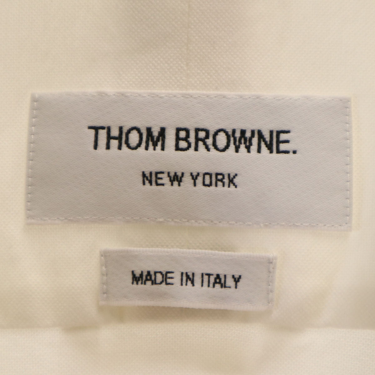 THOM BROWNE トムブラウン イタリア製 長袖 ボタンダウンシャツ 5 アイボリー メンズ