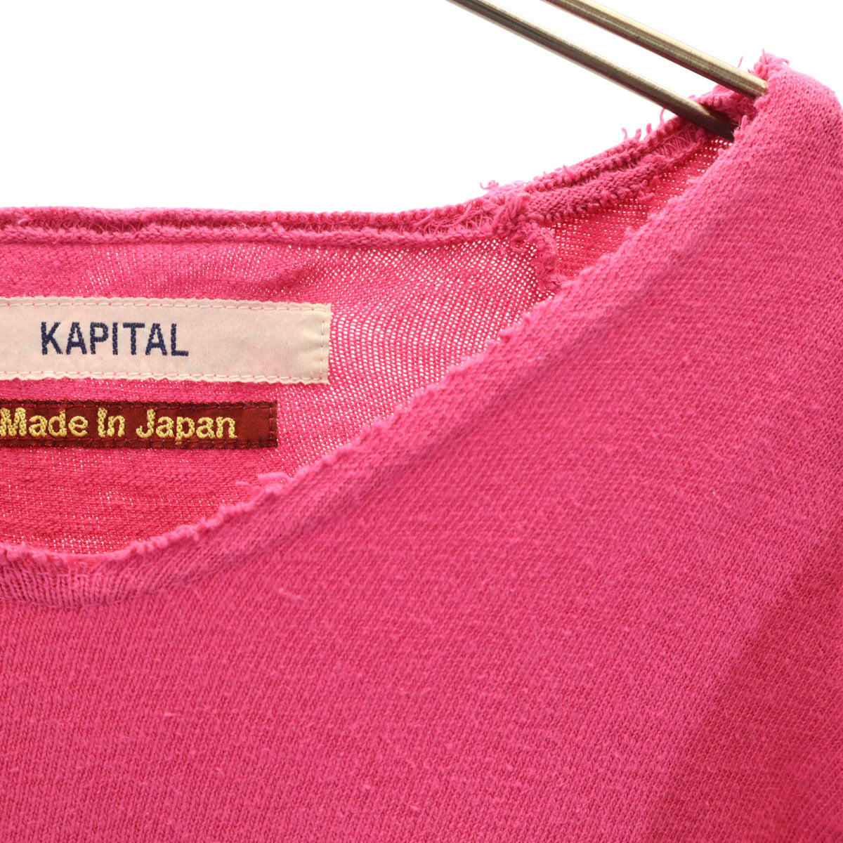 KAPITAL キャピタル 日本製 長袖 Vネック カットソー 1 ピンク トップス レディース