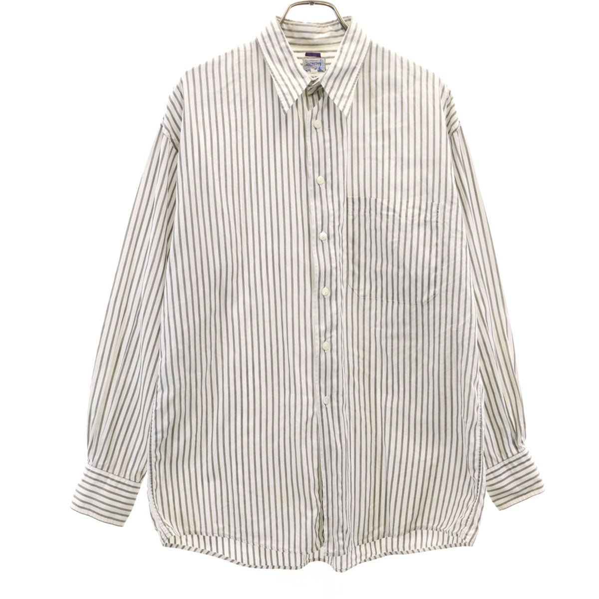 KENZO ケンゾー 90s 日本製 オールド ストライプ柄 長袖 シャツ 1 グレー系 メンズ