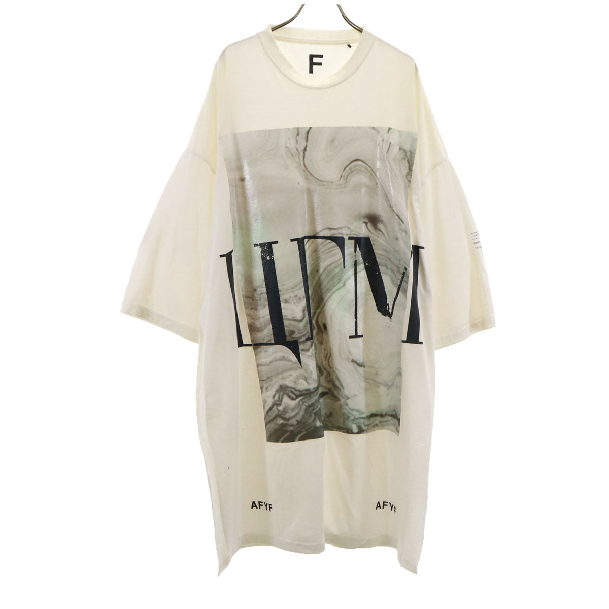 AFYF エーエフワイエフ 半袖 スリット ビック Tシャツ F ホワイト メンズ