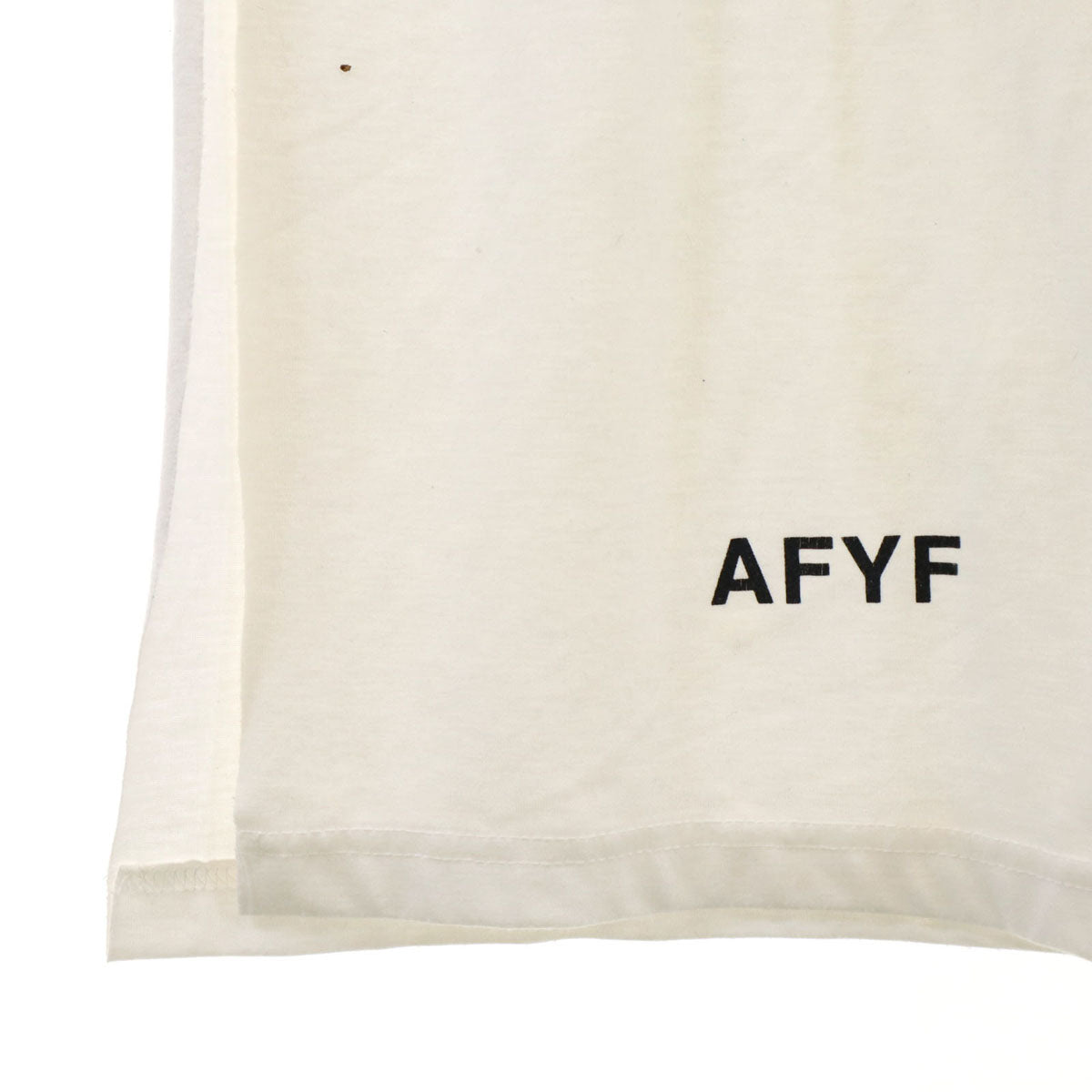 AFYF エーエフワイエフ 半袖 スリット ビック Tシャツ F ホワイト メンズ